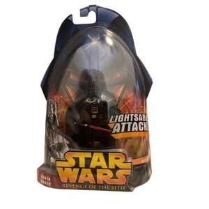 Star Wars Revenge of the‎ Sith Darth Vader Lightsaber Attack Action Figure NEW